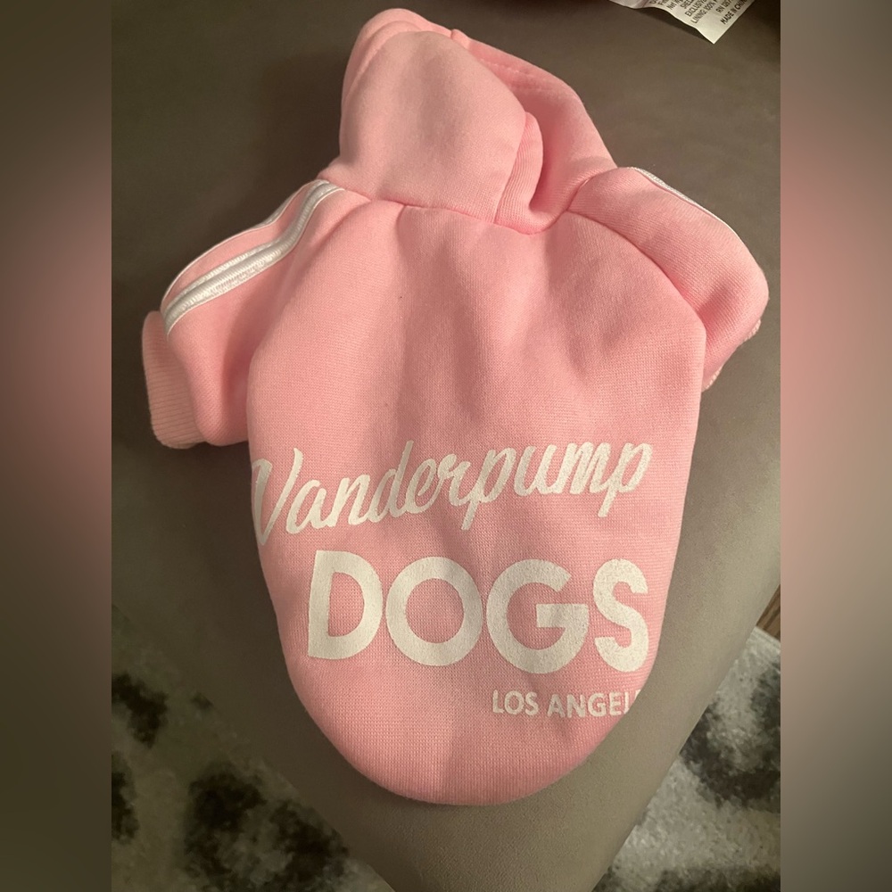 Vanderpump Dogs Hoody Baby Pink Size: Small